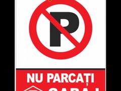 Indicator de interzicere pentru parcare  interzisa